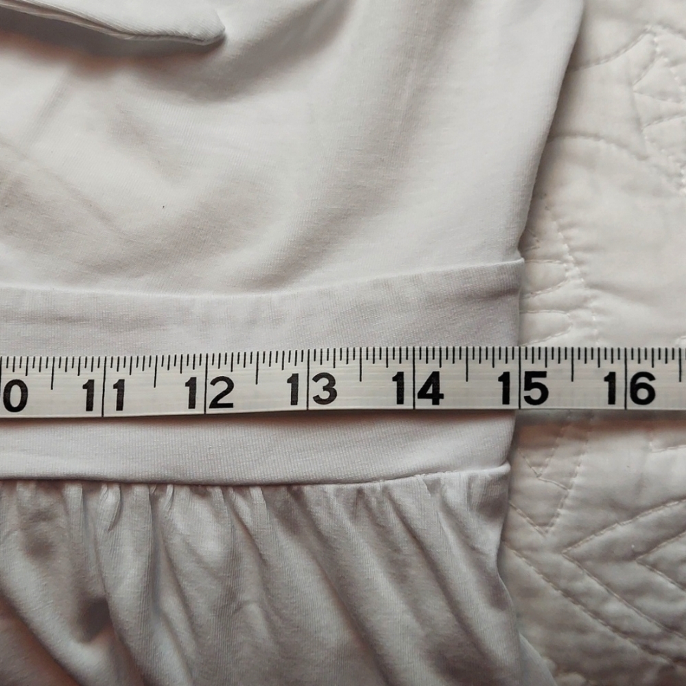 *๐ VotePretty Beachy White Sundress V-Neck Tie Front Dress Pockets, Size L, NEW - Picture 9 of 10